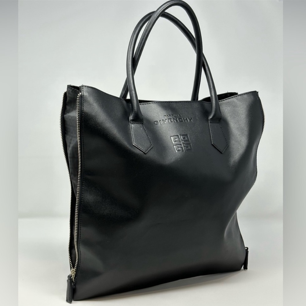 Givenchy Parfums Black Faux Leather Shopper Tote